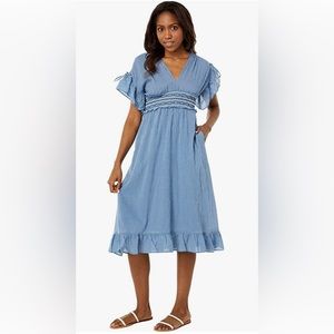 NWT Womens Max Studio blue lightweight dress size XL